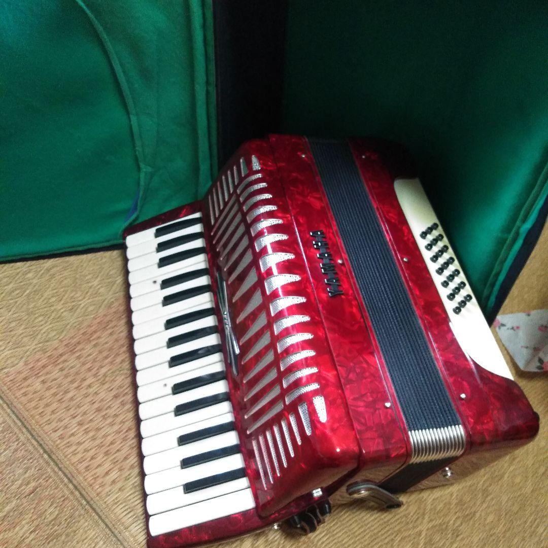 YAMAHA アコーディオン 赤 ケース付き
