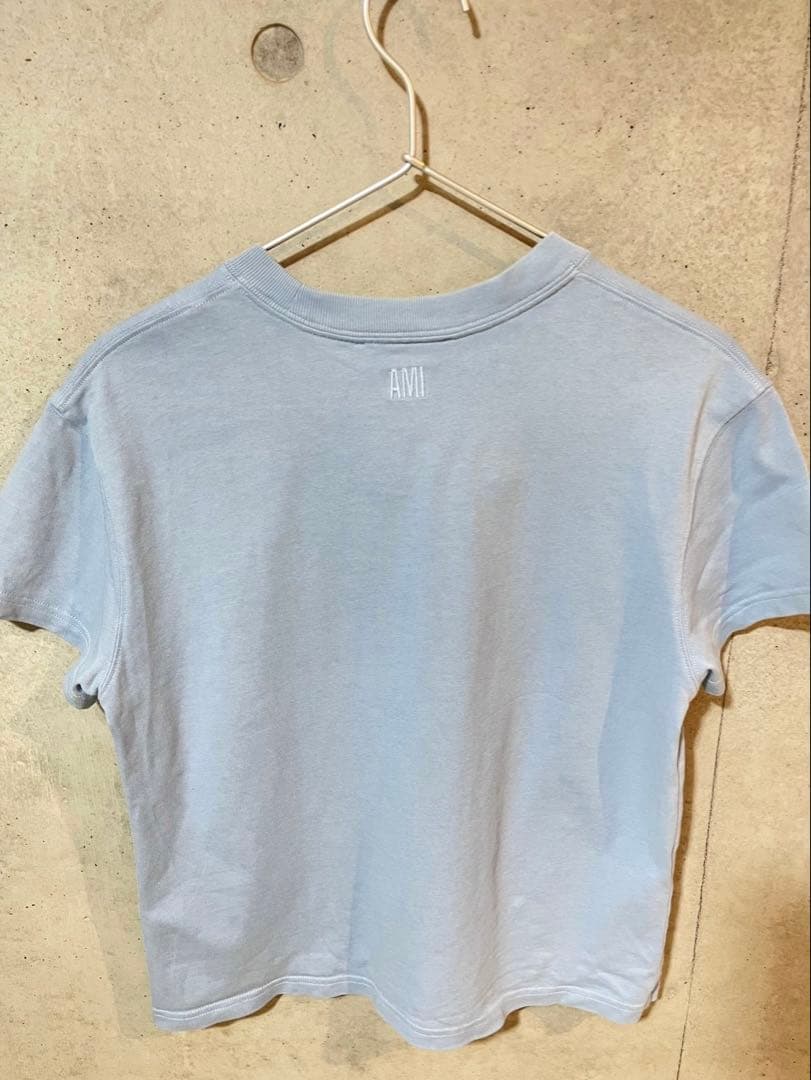 ami Paris ライトブルー Tシャツ ハートプリント