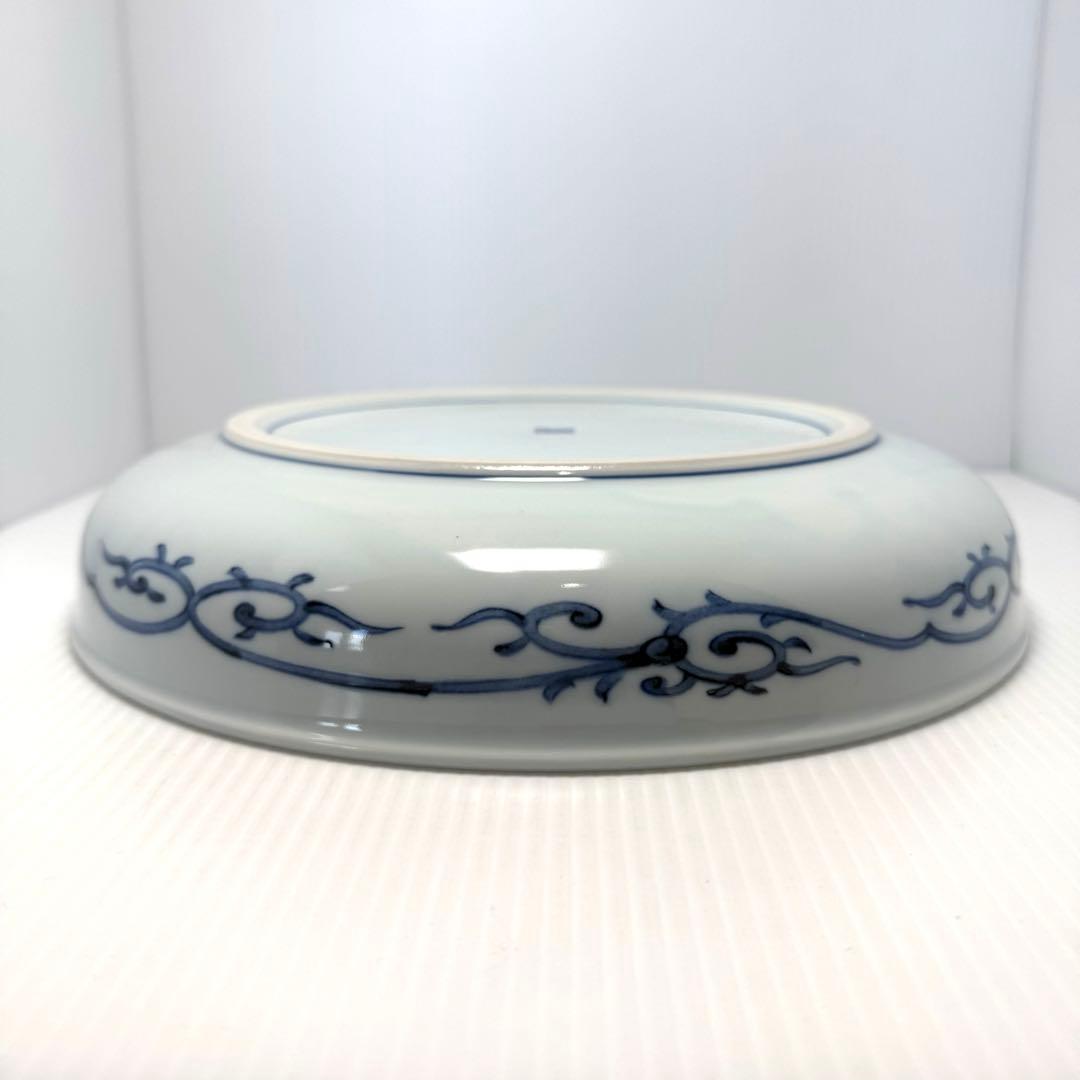 有田焼 古伊万里 染付 青花 飾皿 蛸唐草 里唐草 古美術 ドラ鉢 大皿