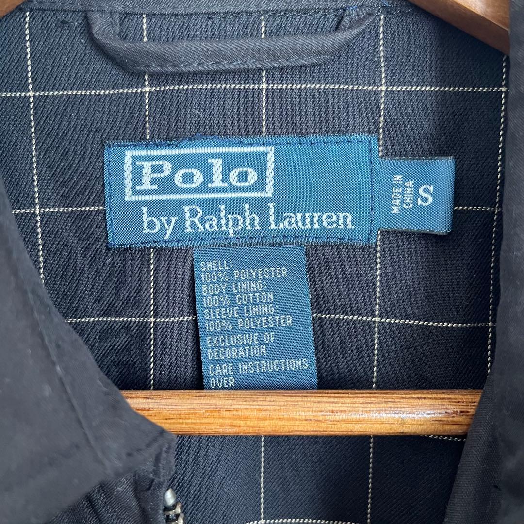 【極美品】ポロ ラルフローレン スイングトップ 黒 S ポニー刺繍 チンスト付