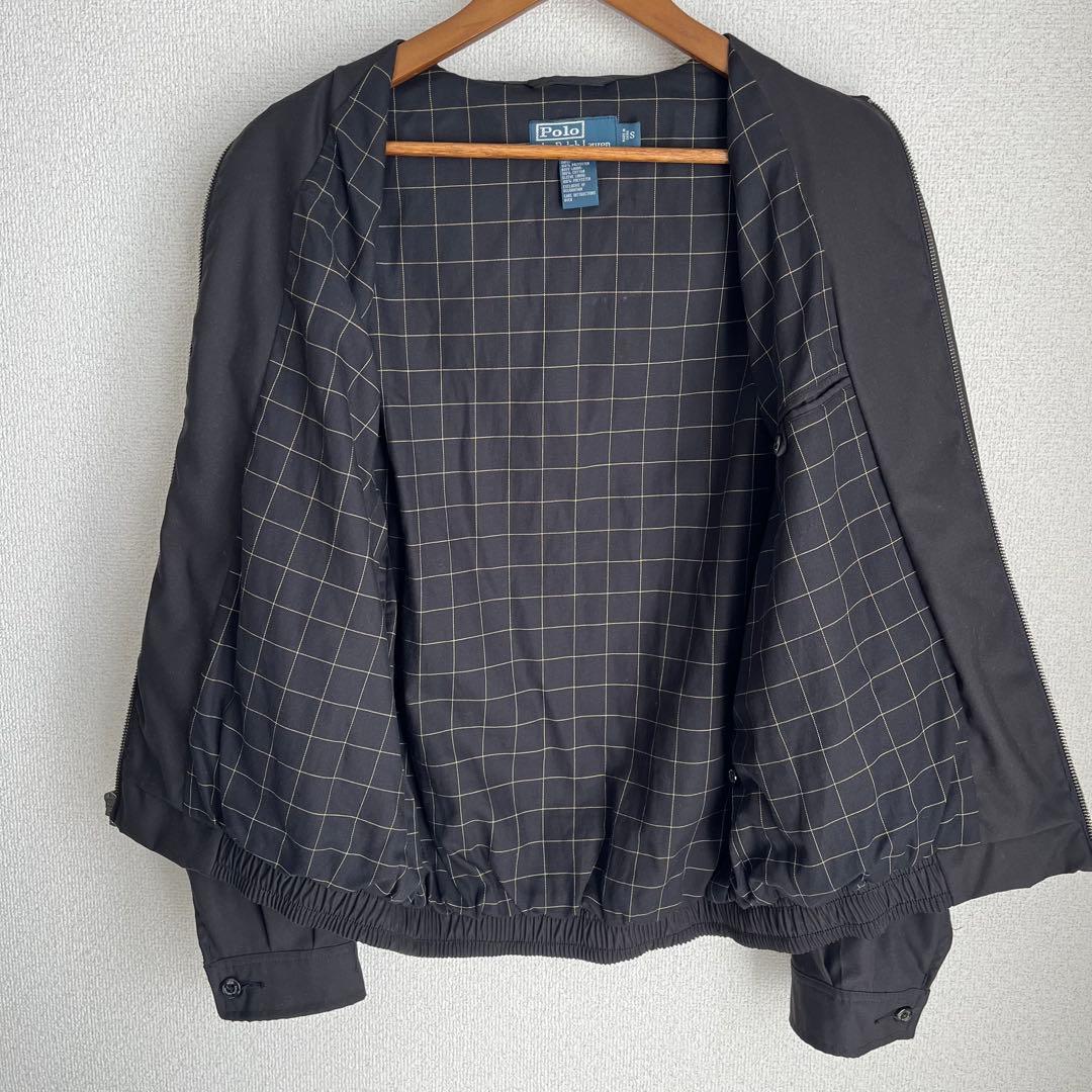 【極美品】ポロ ラルフローレン スイングトップ 黒 S ポニー刺繍 チンスト付