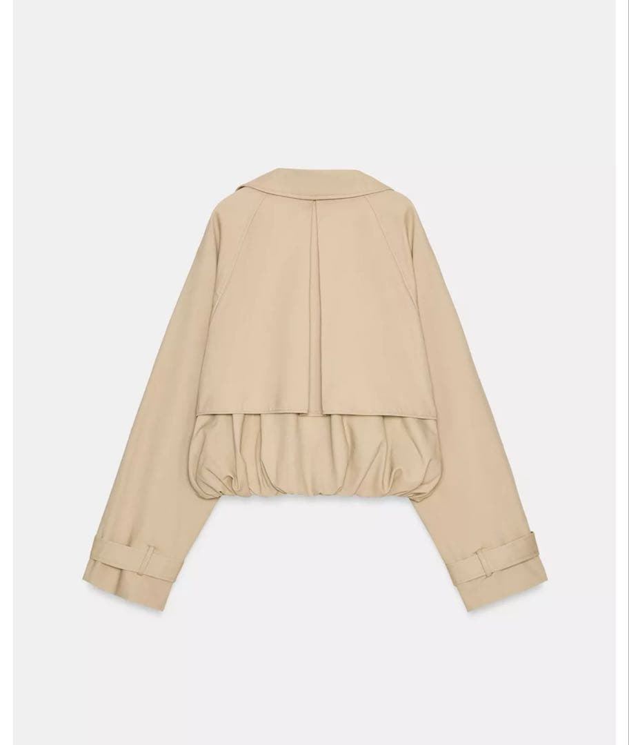 く*ん様 タグ付き新品★ZARAのショートバルーントレンチコート★Mサイズ★コム