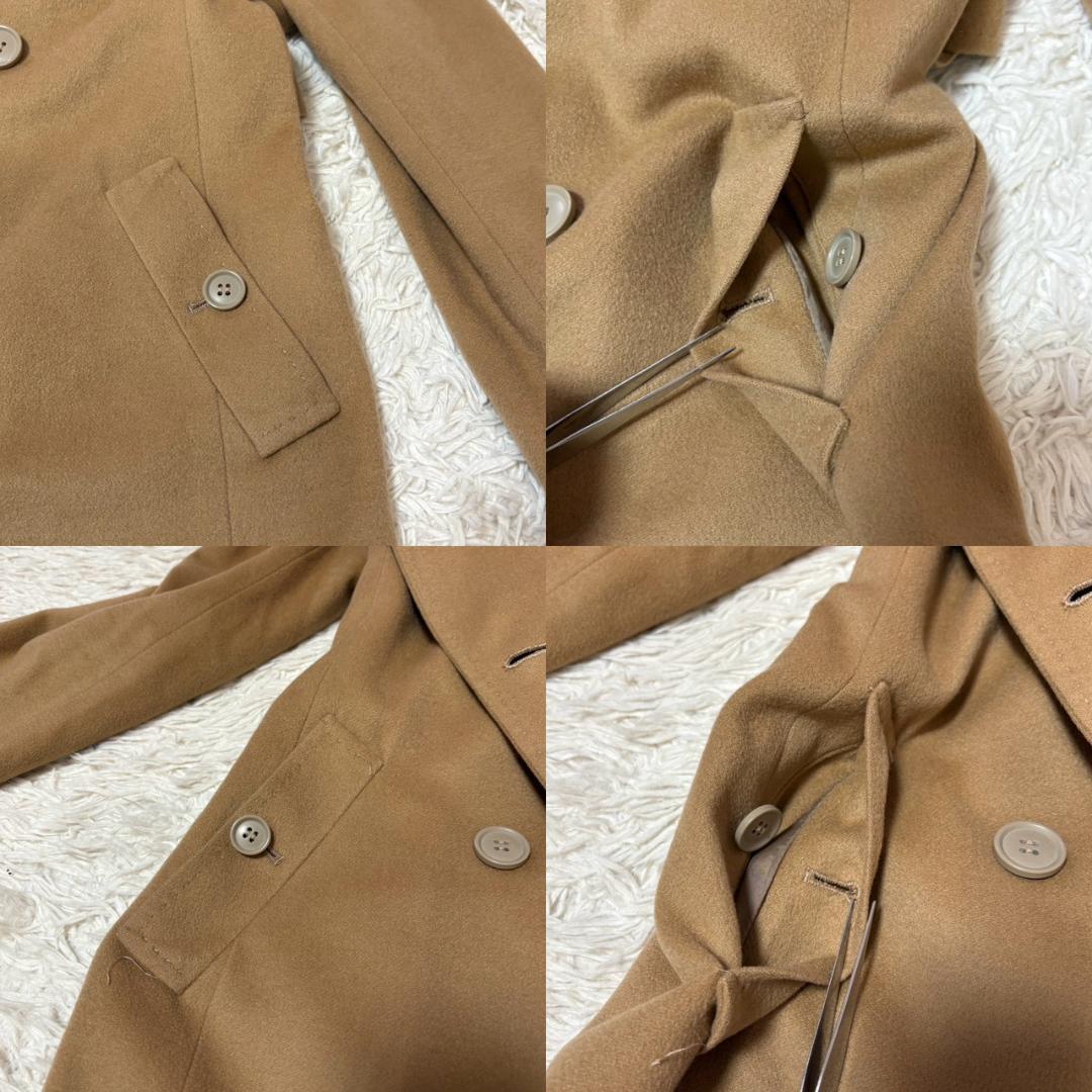 Cashmere カシミヤ100％　ロングコート　フォックスファー　ブラウン　M