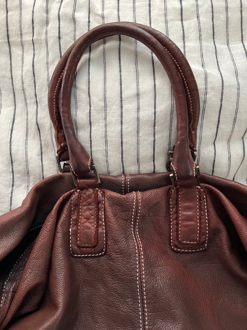 シシロッシ　シボレザー ボストンバッグ