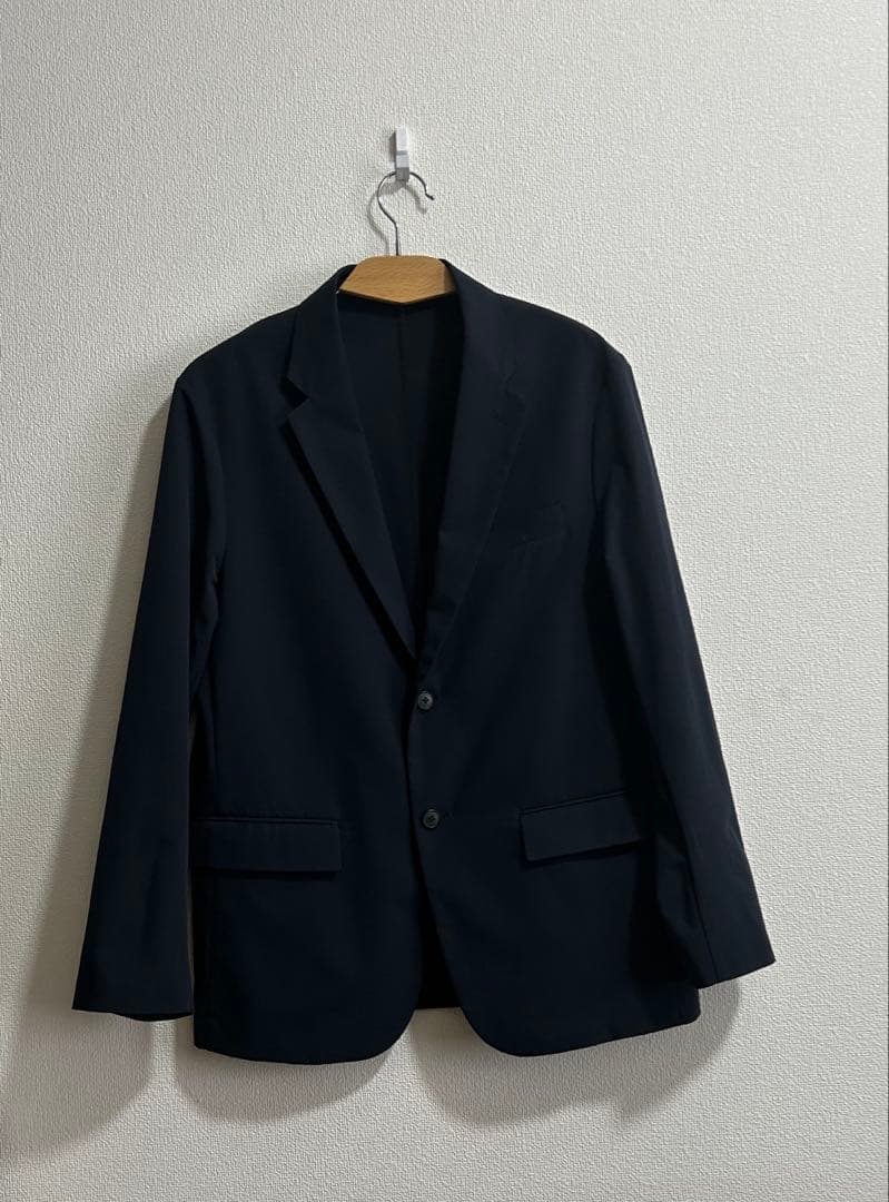 美品 ユニクロ 感動ジャケット 感動パンツ セットアップ ネイビー L