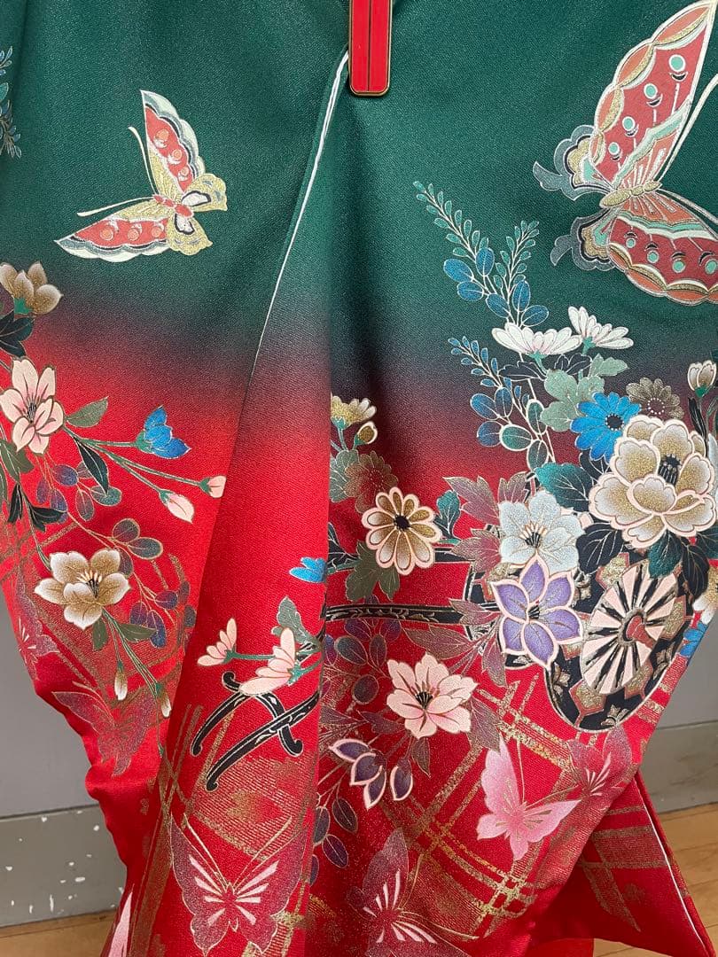 振袖 セット　緑