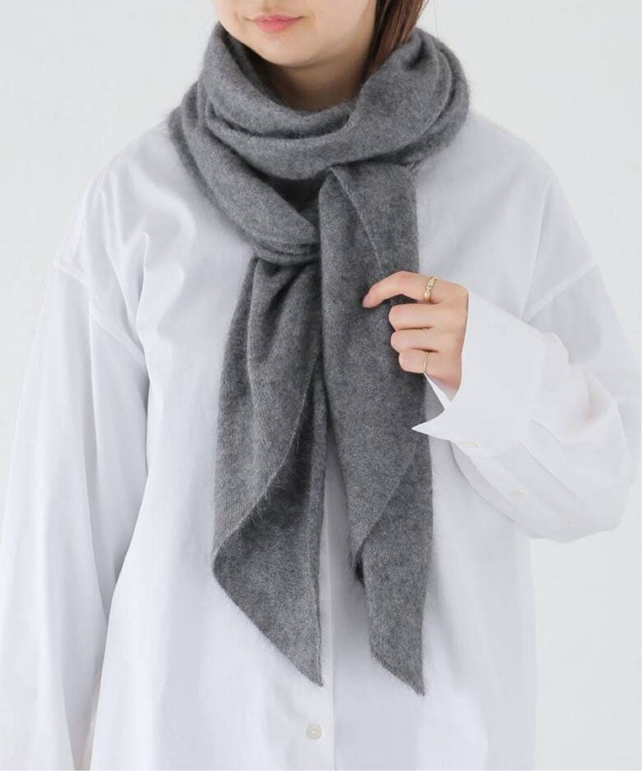 【美品】Plage グレー ファー マフラー スカーフ