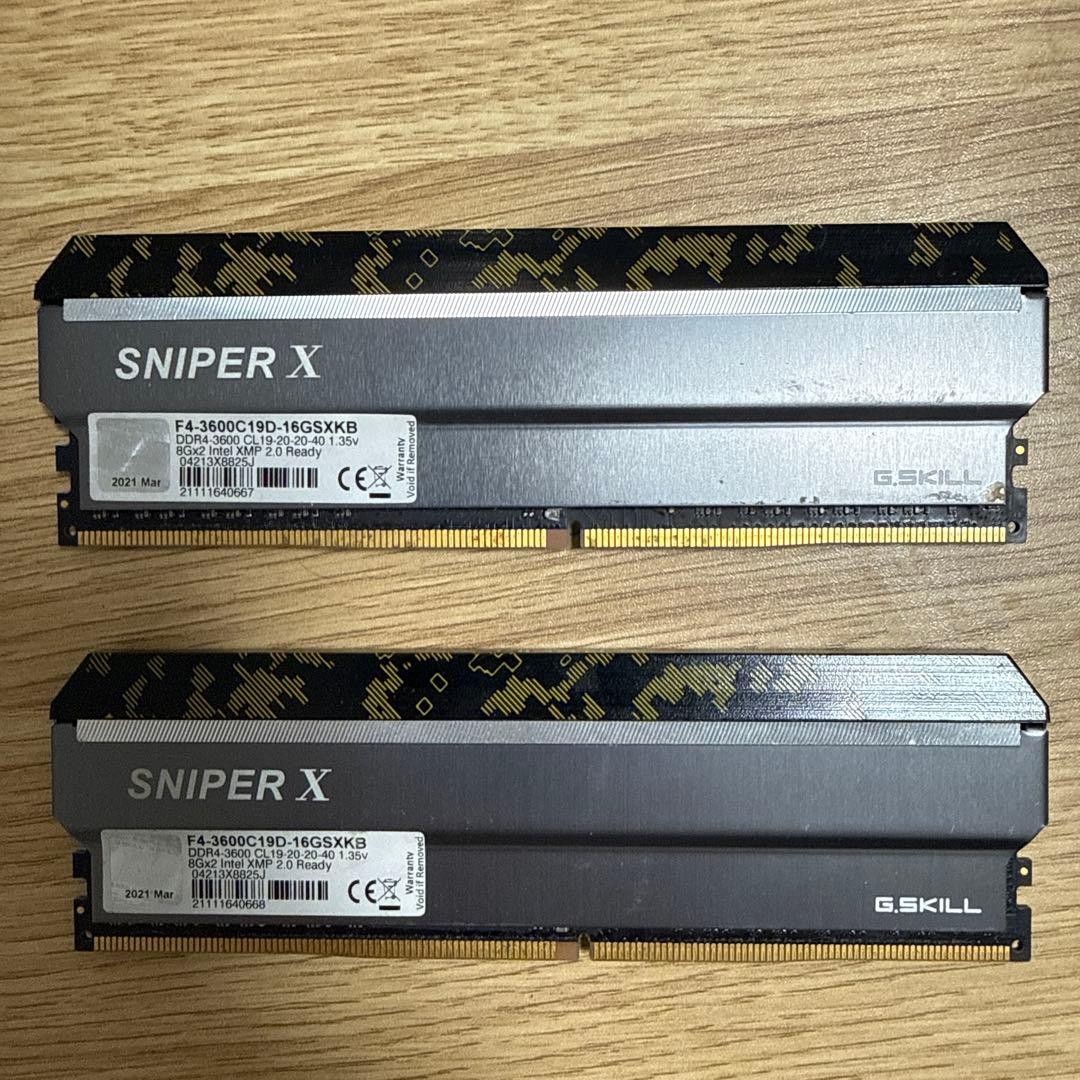 メモリー G.SKILL SNIPER X DDR4 16GB 3600MHz
