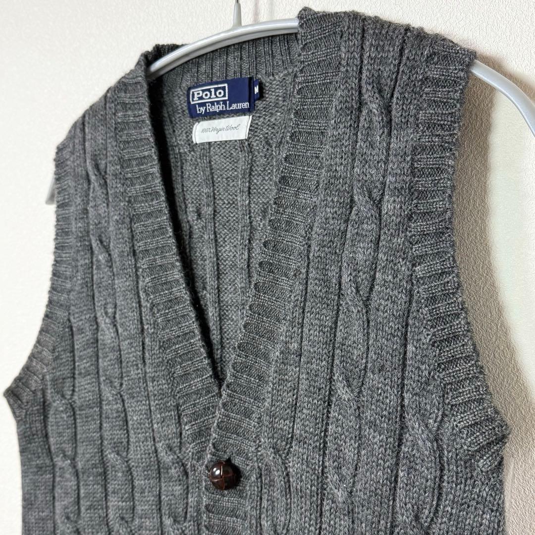 POLO RalphLauren ラルフローレン ウール ケーブルニット ベスト