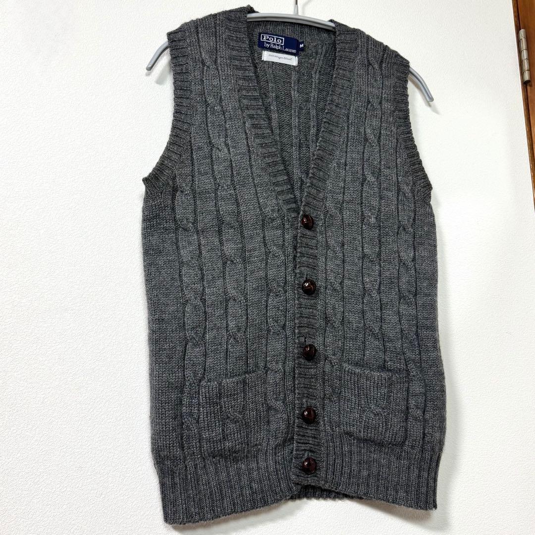 POLO RalphLauren ラルフローレン ウール ケーブルニット ベスト