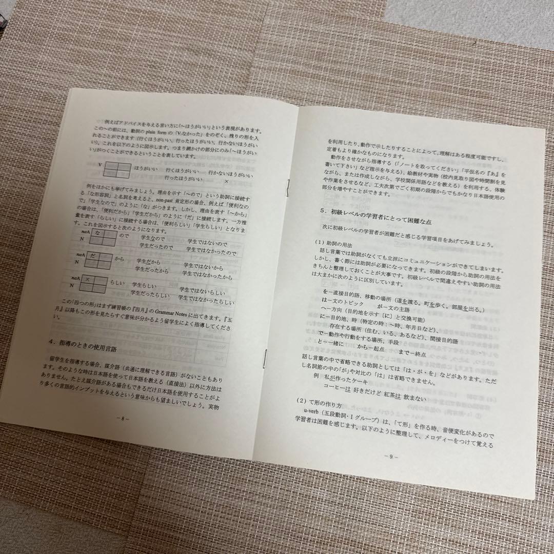 AFSの　留学中の高校生の日本語 12か月 練習帳➕漢字練習帳➕指導の手引き