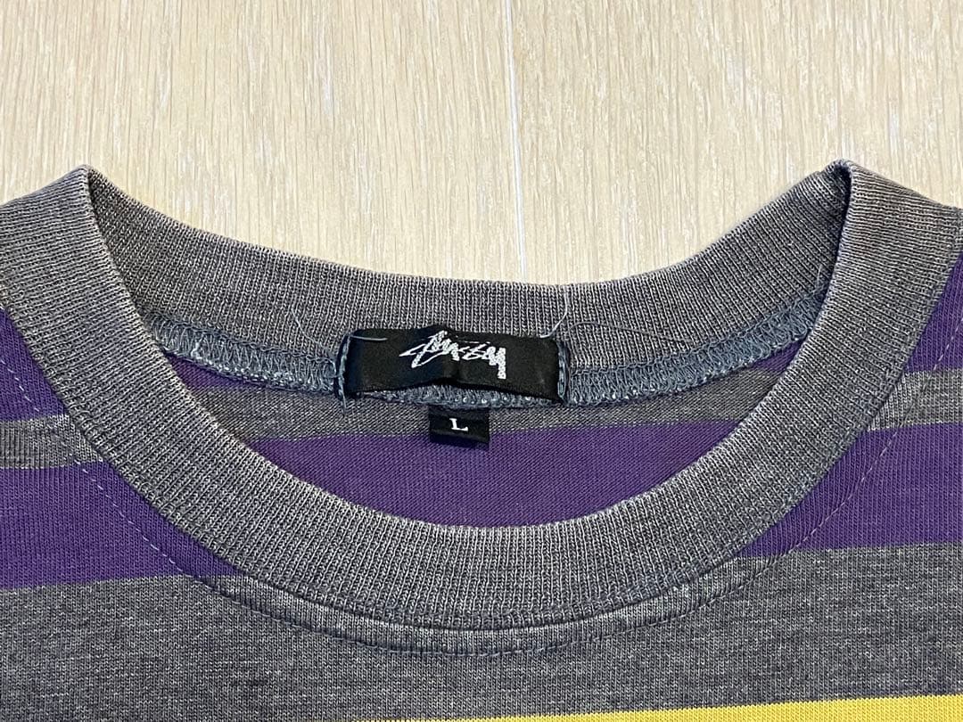 【激レア】オールドステューシー old stussy ボーダーロンT エンブレム