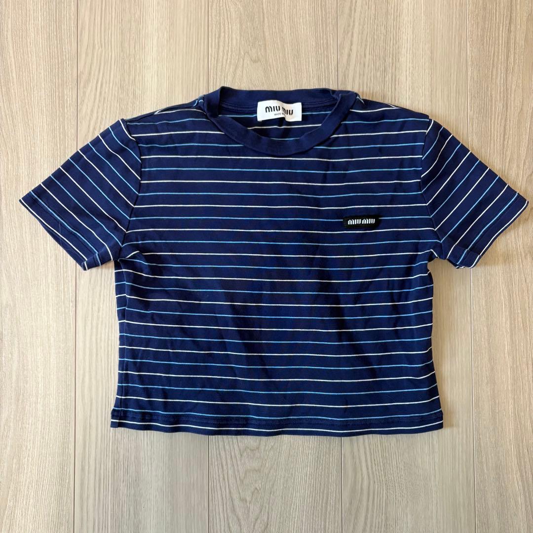【みっさ】miu miu ミュウミュウ 正規品 クロップドTシャツ