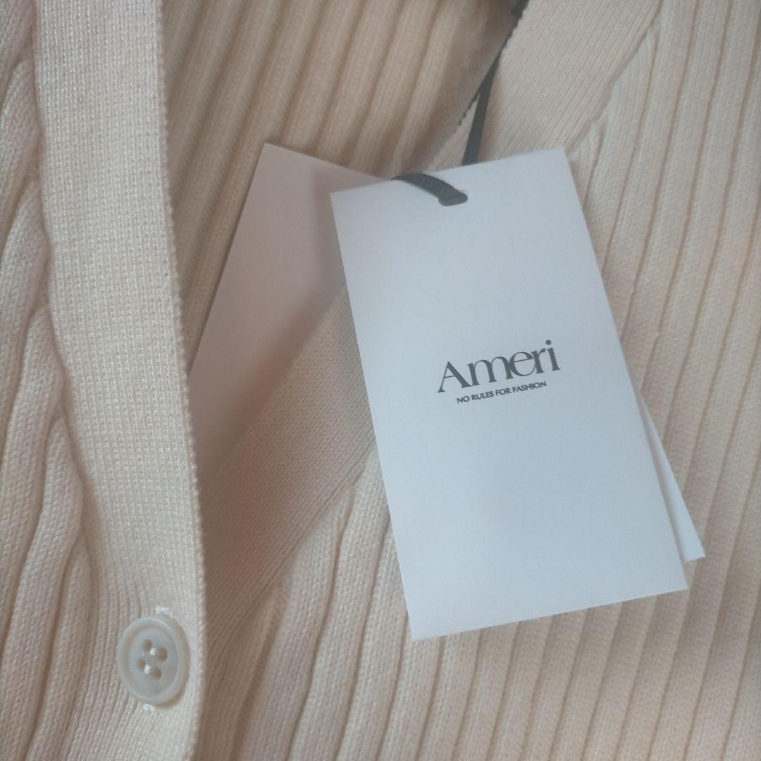 新品✦AMERI SHEER SLEEVE WAVE KNIT CARDIGAN