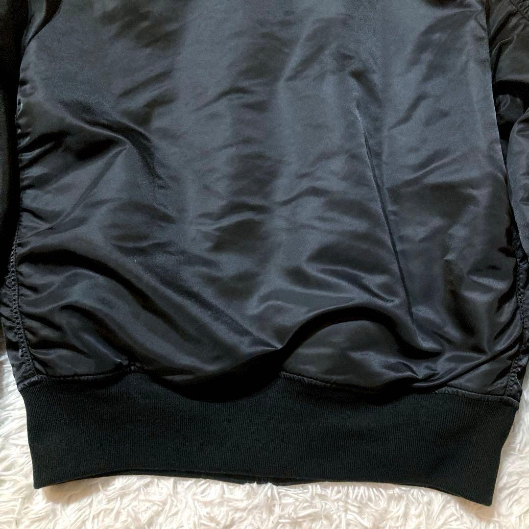 【良品・XL】アルファ　MA-1 ブラック 現行タグ20004-401