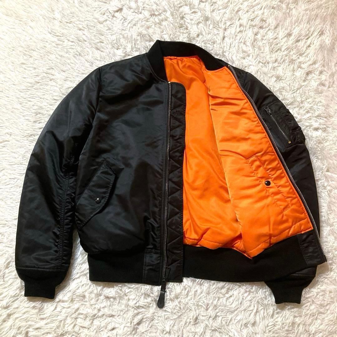 【良品・XL】アルファ　MA-1 ブラック 現行タグ20004-401
