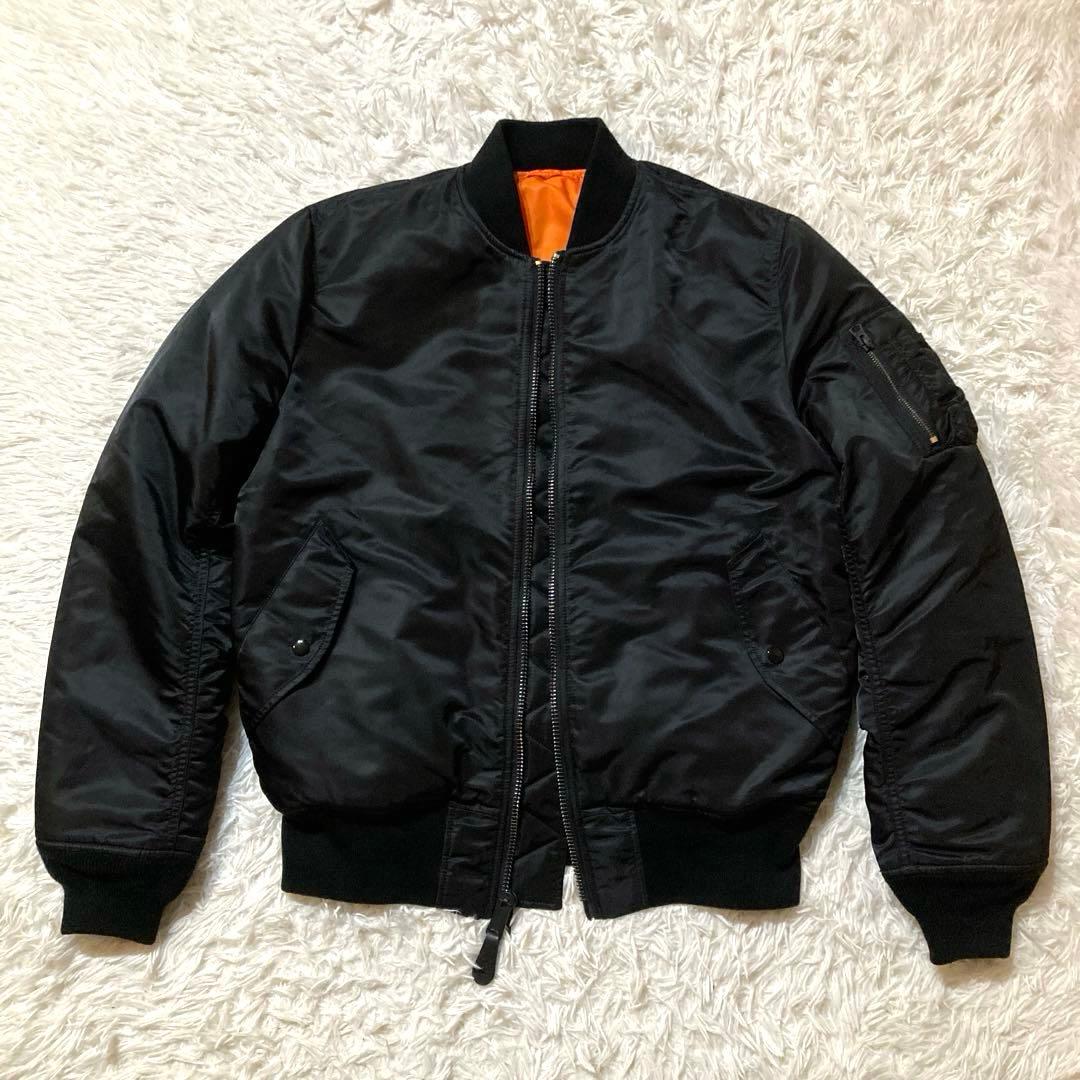【良品・XL】アルファ　MA-1 ブラック 現行タグ20004-401
