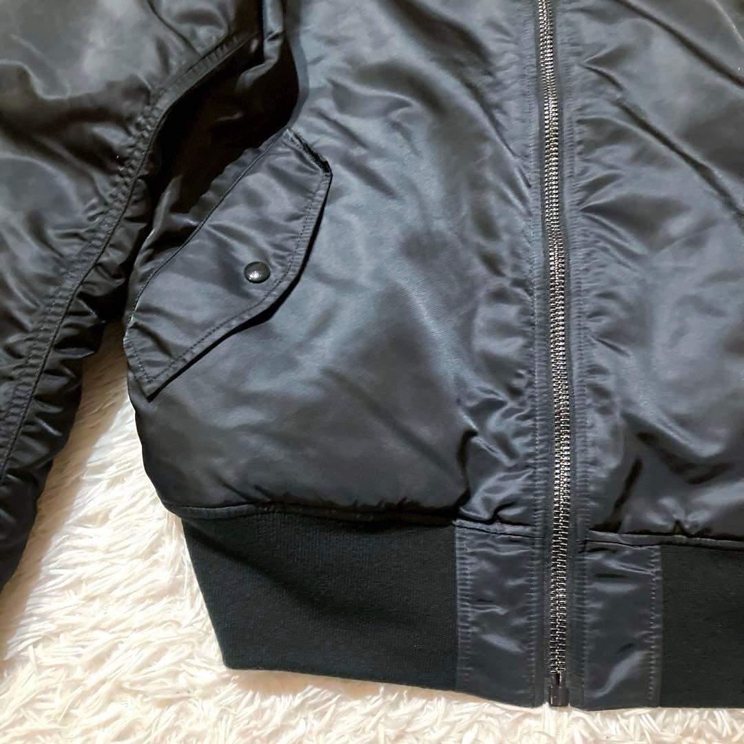 【良品・XL】アルファ　MA-1 ブラック 現行タグ20004-401
