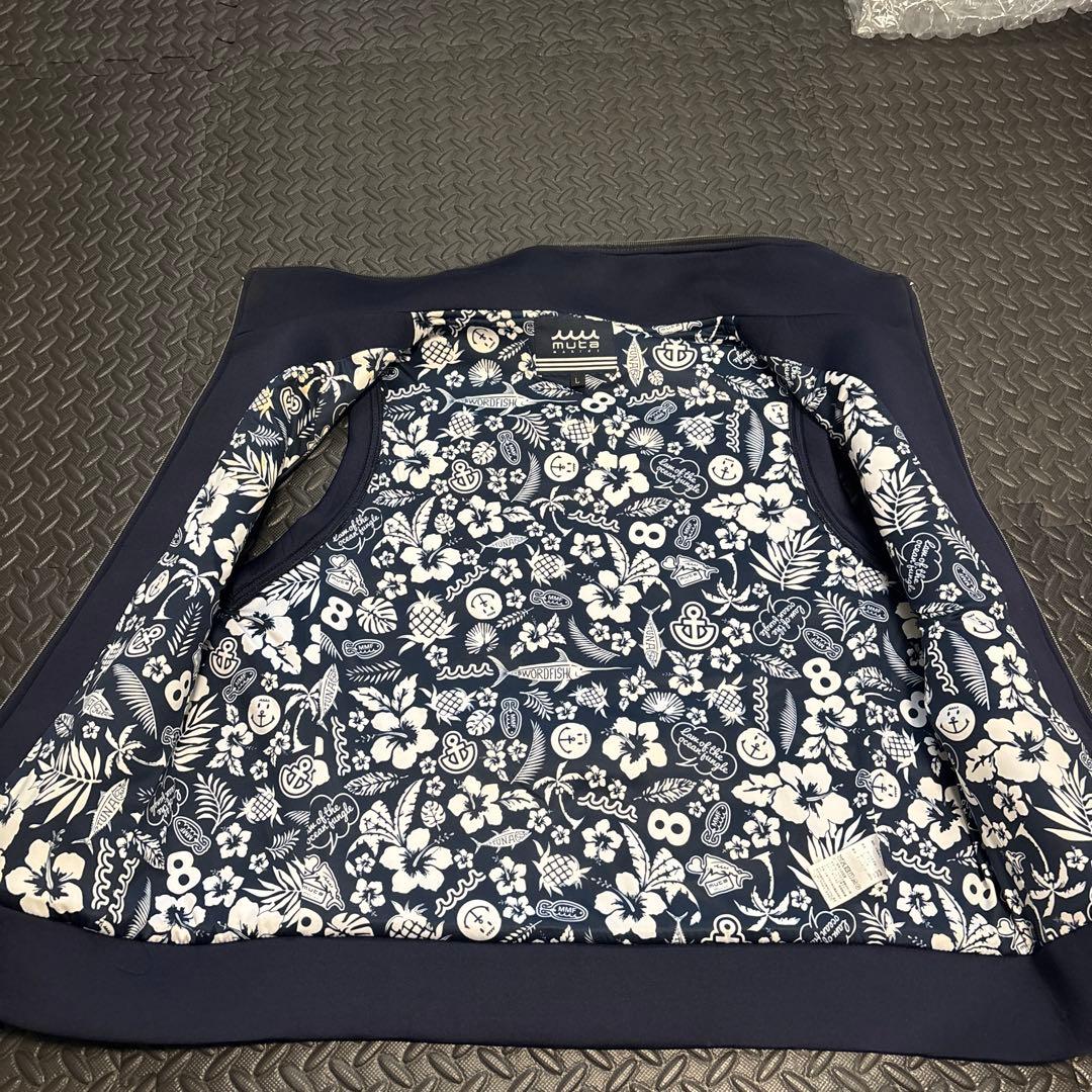 muta MARINEベスト ネイビー フロントジッパー
