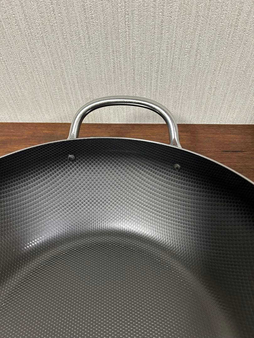 栗原はるみ　鉄　鉄製　中華いため鍋　30cm　木製ハンドル　レア