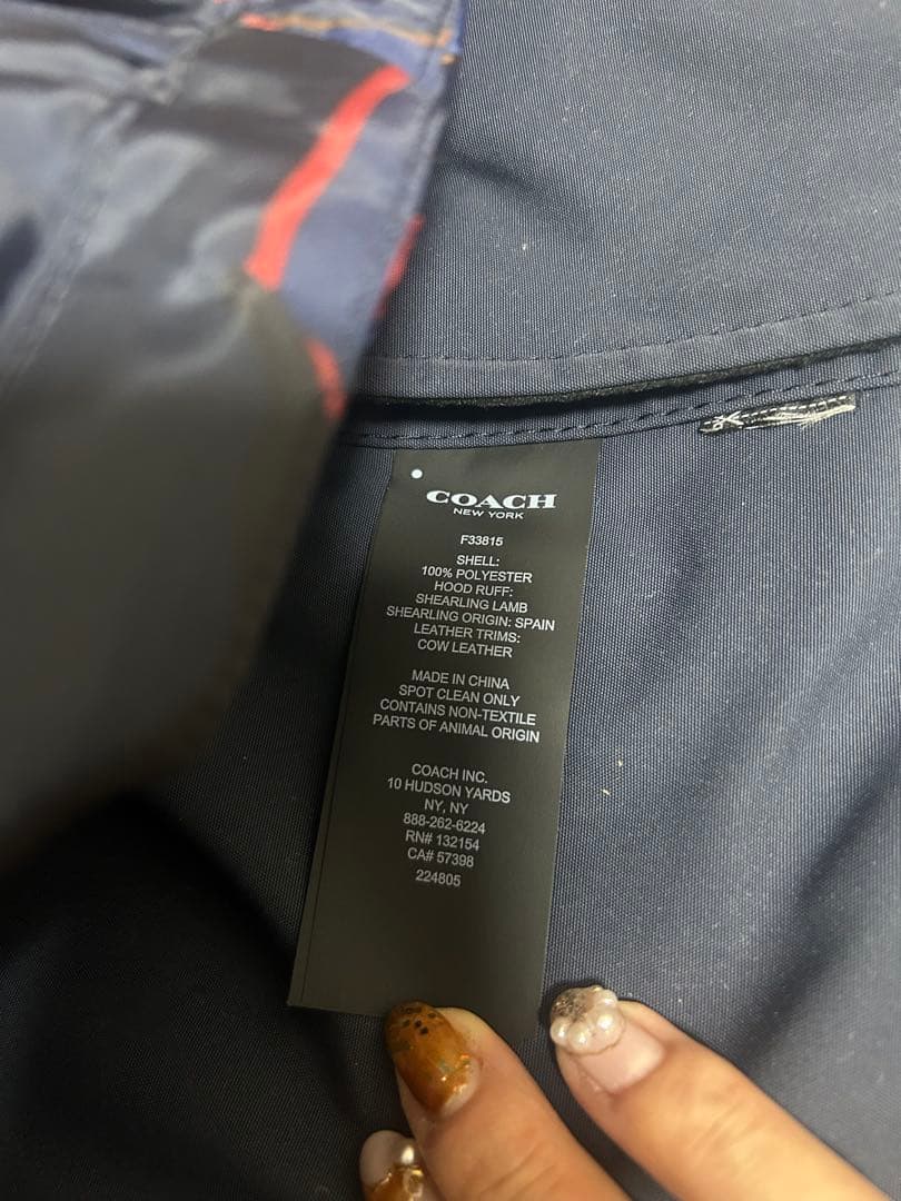 【COACH】ダウンライナー付き モッズコート M ネイビー メンズ 3WAY