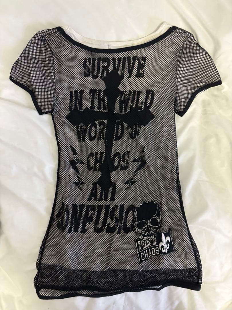 スカルtシャツ GHOST OF HARLEM ピチT 十字架