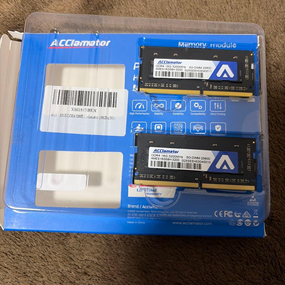 e*2様 DDR4 32GB(16GBx2) ノートパソコン向け