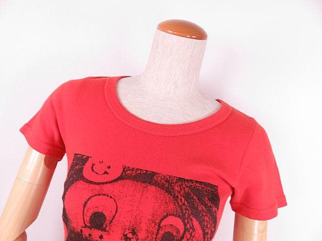 【値下げ】ヒステリックグラマー　半袖Ｔシャツ　チビＴ　微ラメ　オレンジ　Ｓ