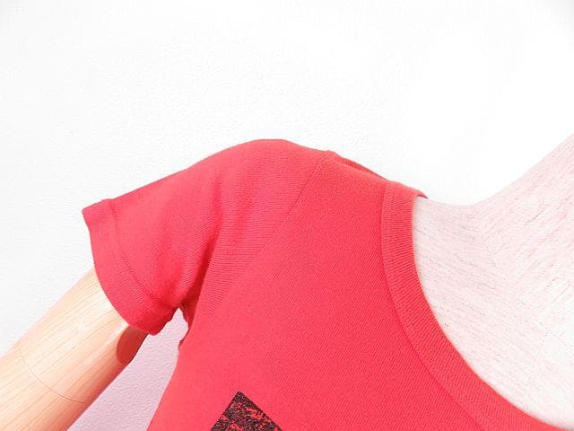 【値下げ】ヒステリックグラマー　半袖Ｔシャツ　チビＴ　微ラメ　オレンジ　Ｓ