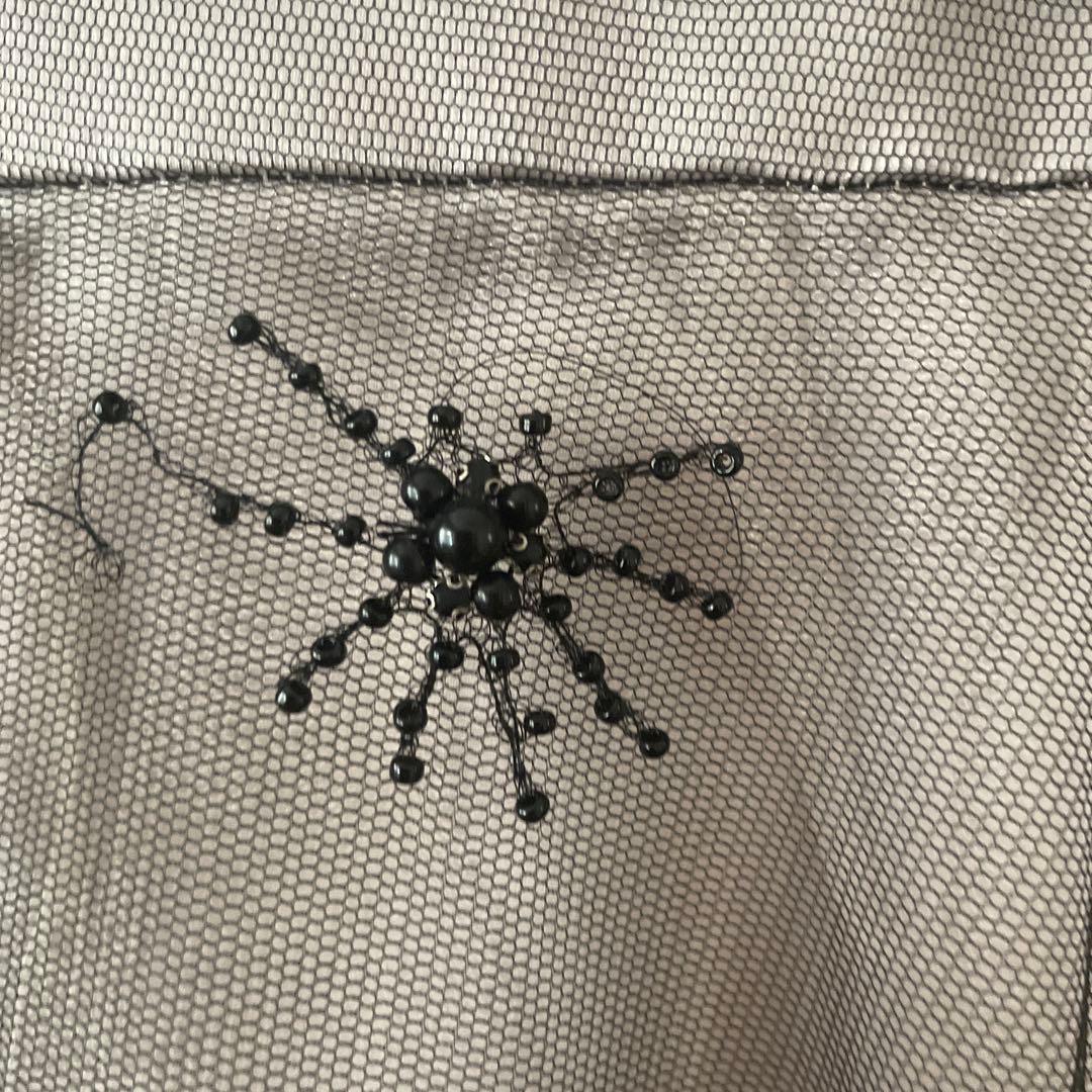 グレースコンチネンタルのチュール刺繍フレアドレス　サイズ36