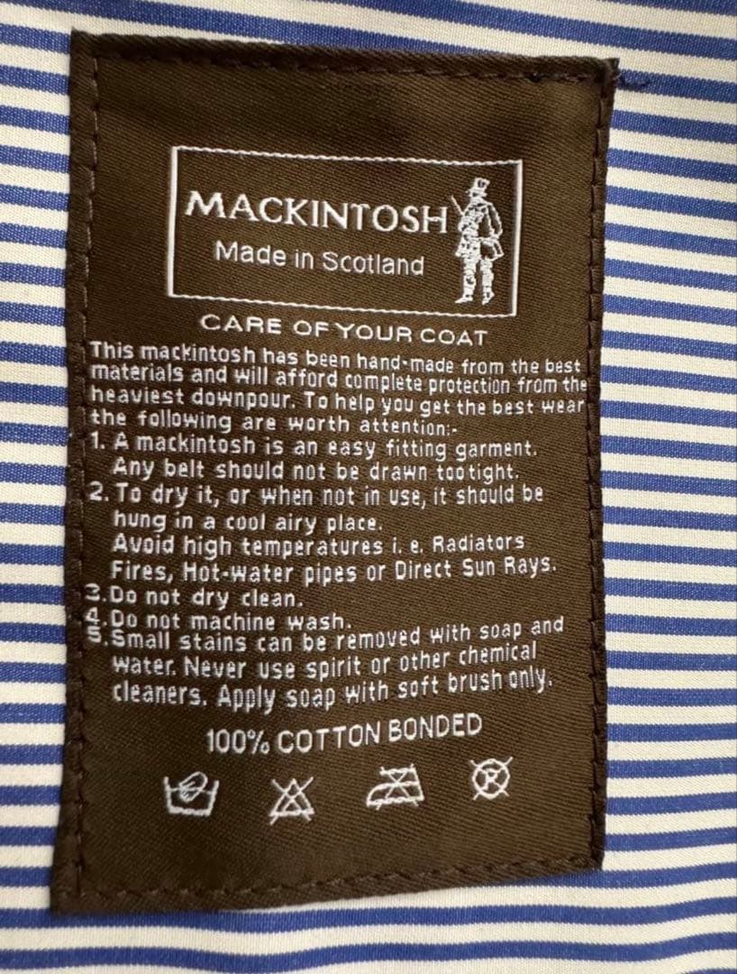 美品マッキントッシュMACKINTOSH スプリングコート　ブルー　英国製