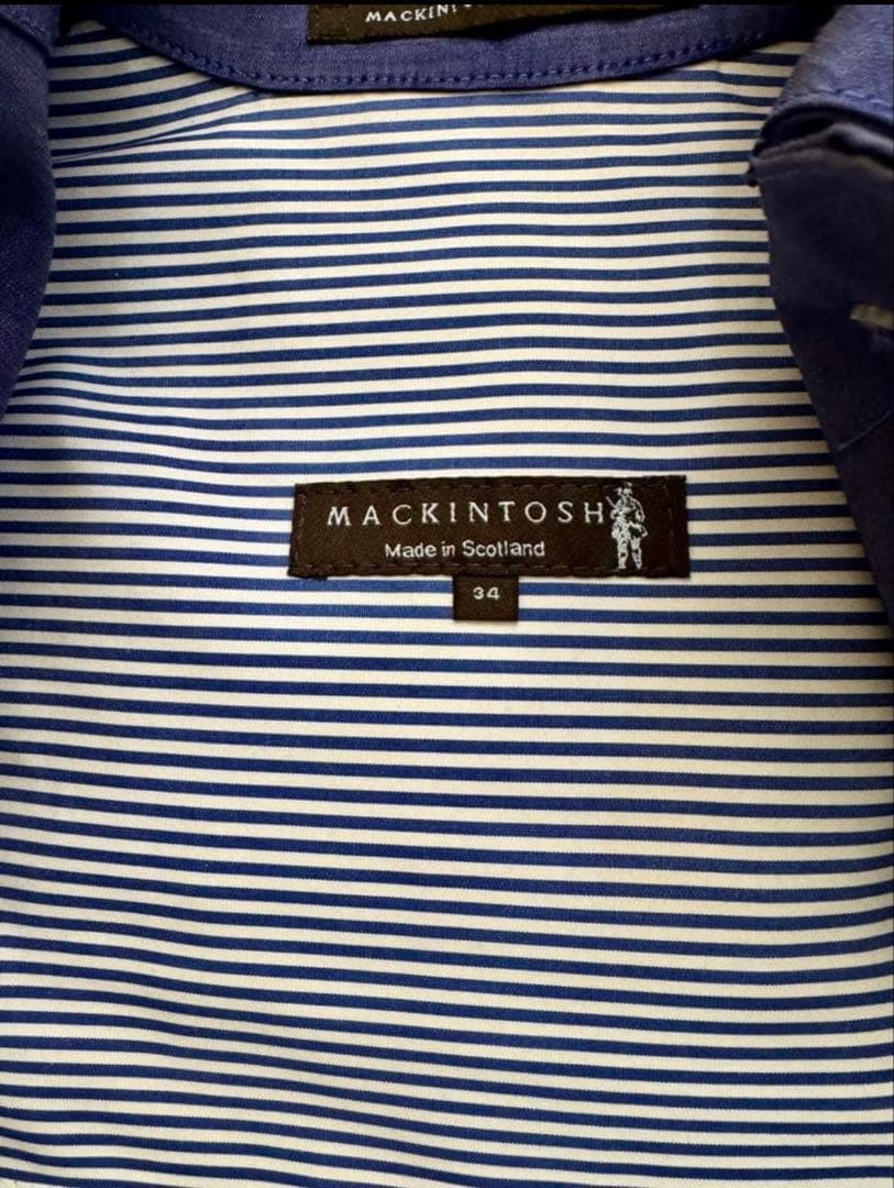 美品マッキントッシュMACKINTOSH スプリングコート　ブルー　英国製