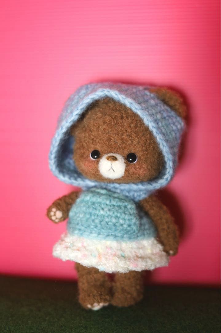 ゆい❀様 フーディーを着た くまちゃん あみぐるみ amigurumi