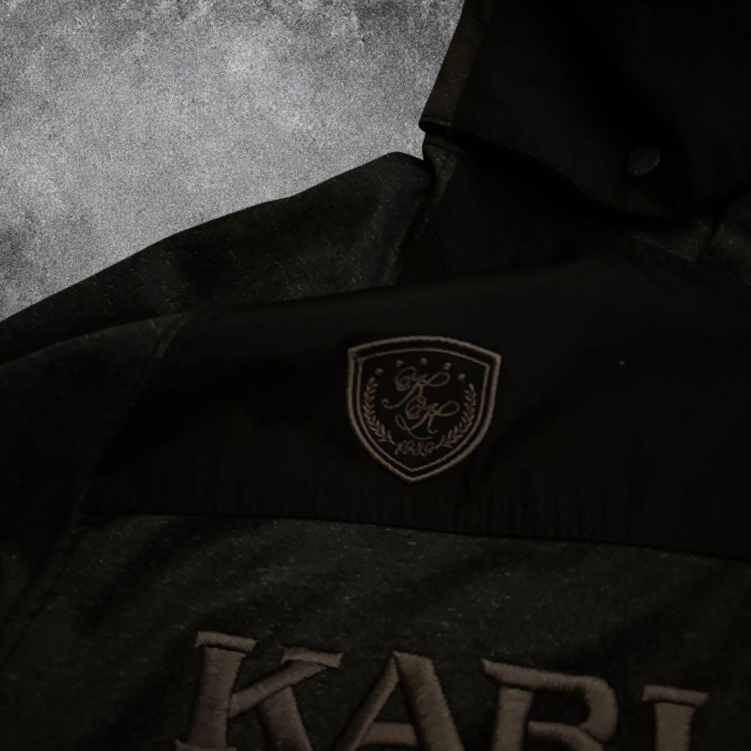 【O83】Karl Kani GOLFフードジャケット刺繍XXLブラック