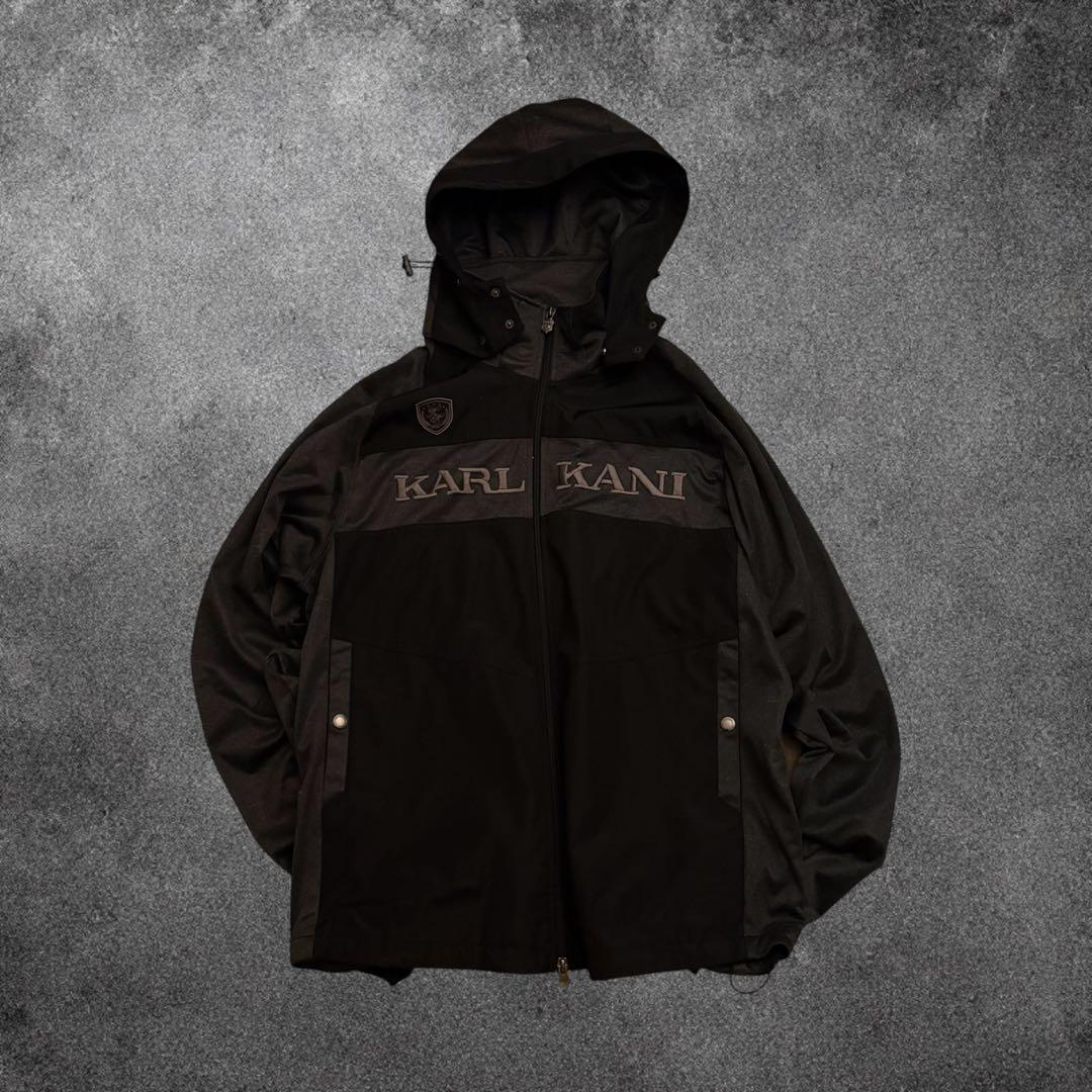 【O83】Karl Kani GOLFフードジャケット刺繍XXLブラック