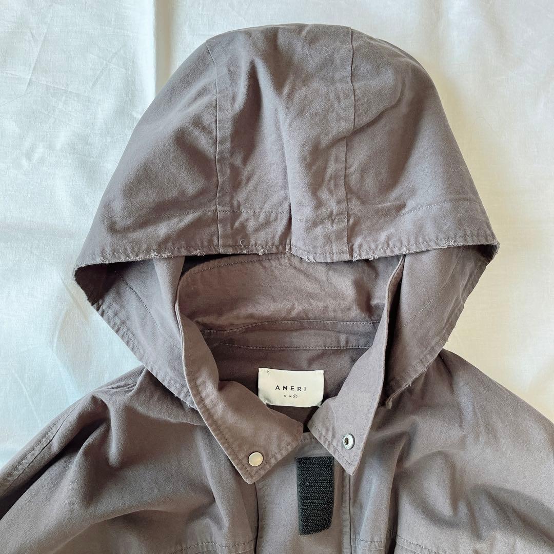 アメリ　フーディー　ミリタリー　ジャケット　2WAY　ダメージ加工　AMERI