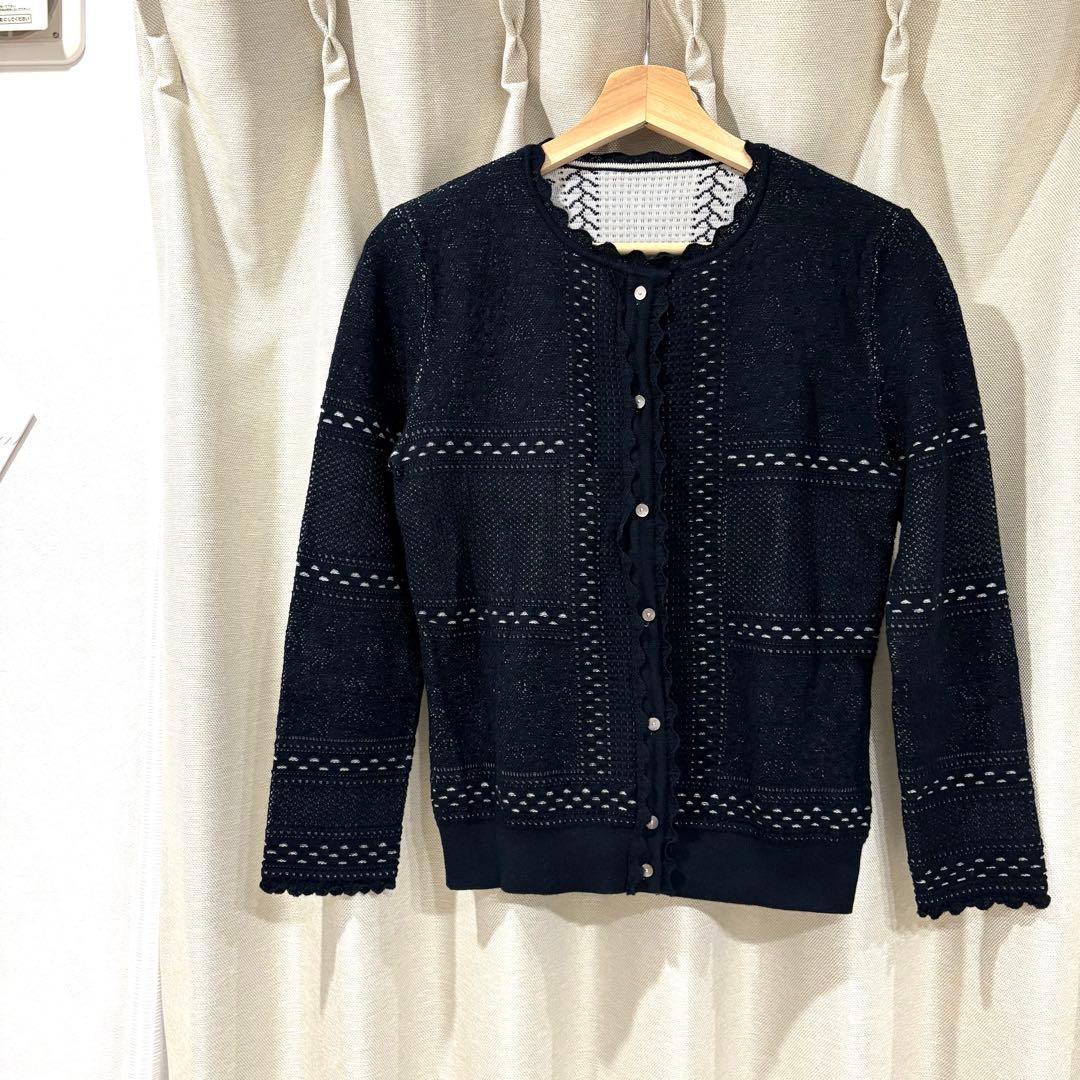☆美品☆アレキサンダー マックイーン レースグリッド シルクレーヨンカーディガン