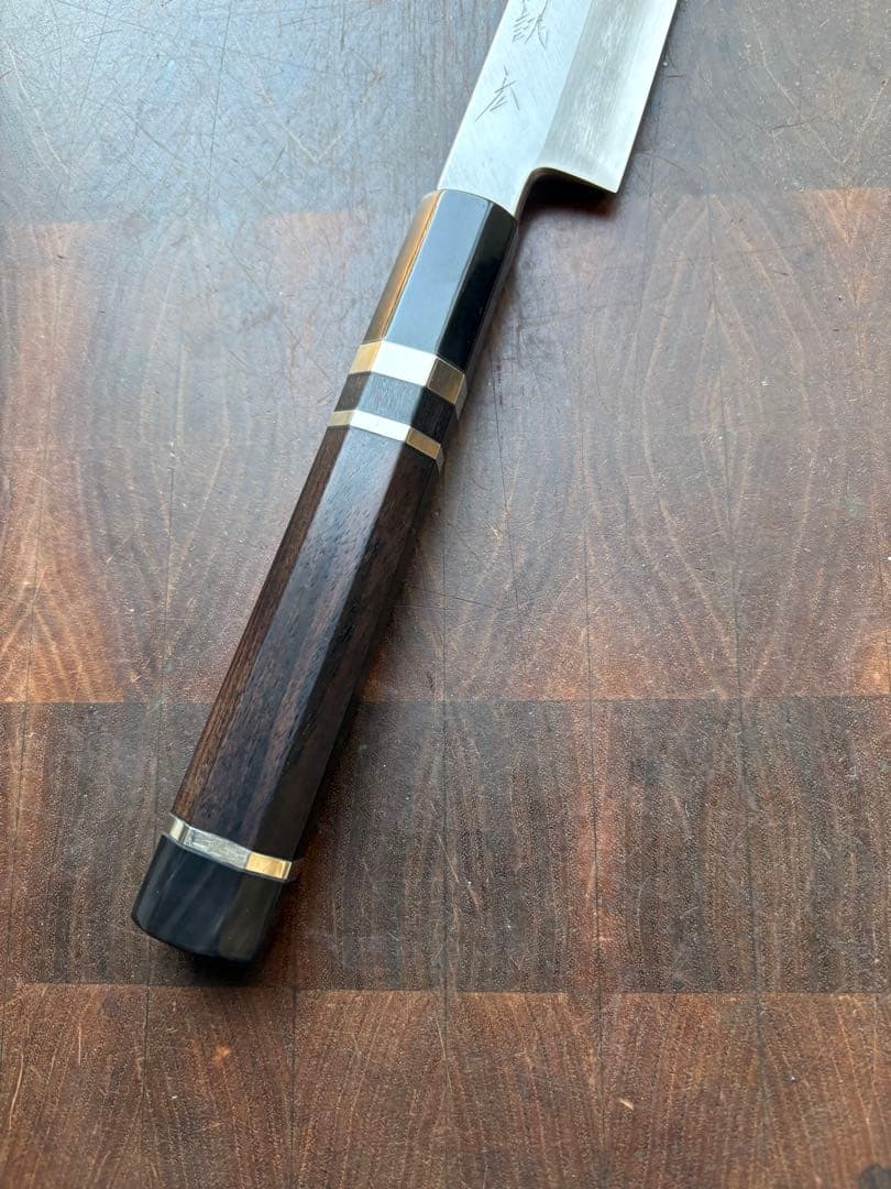 シェフヒロ　三浦 佩 別誂「広」中川作　切付　柳刃　270mm 包丁　銀三　美品