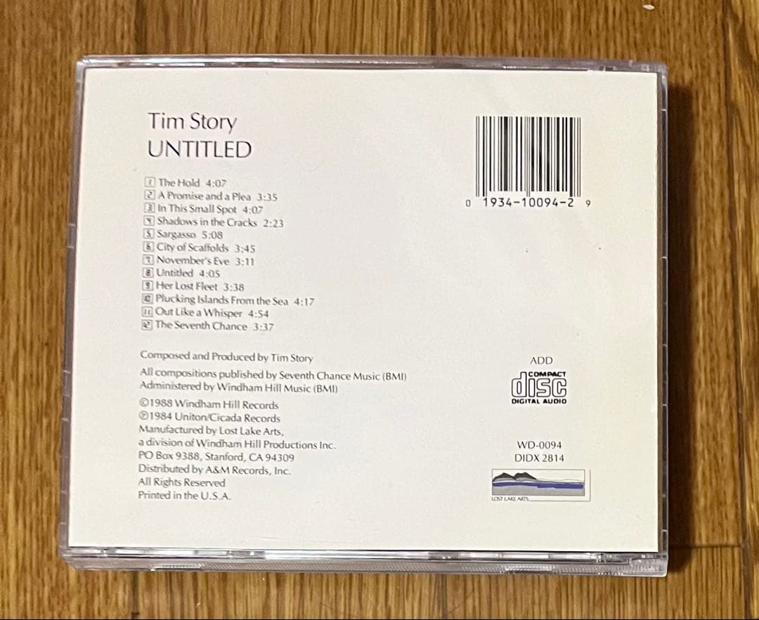 輸入盤CD TIM STORY / UNTITLED。藤原ヒロシ。