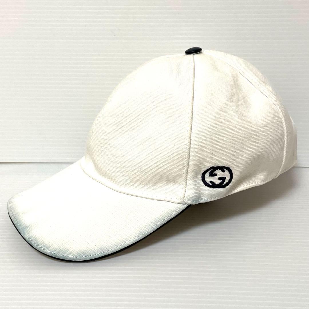 ✅ グッチ GUCCI キャップ 帽子 387554 白 ホワイト