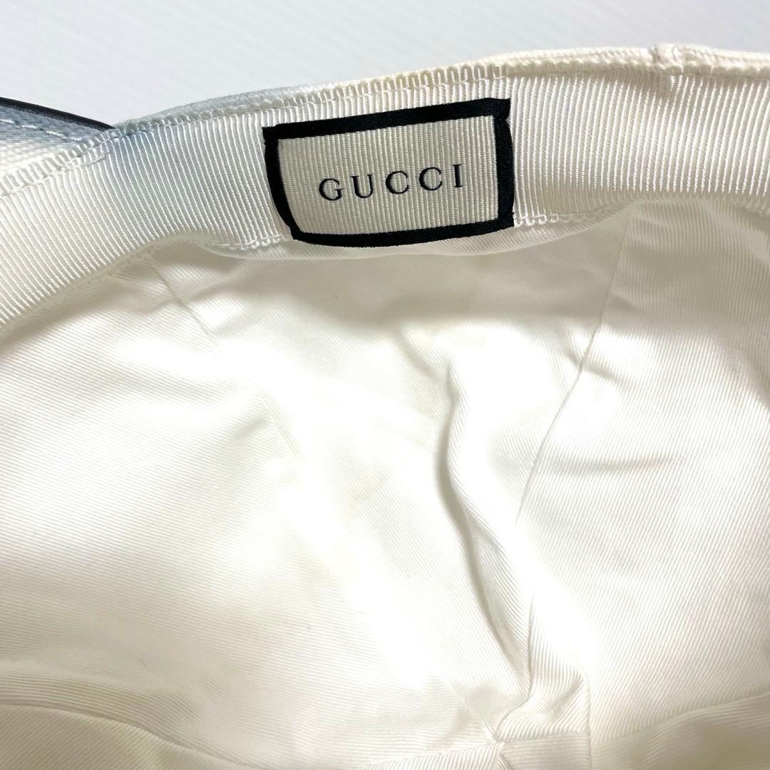 ✅ グッチ GUCCI キャップ 帽子 387554 白 ホワイト