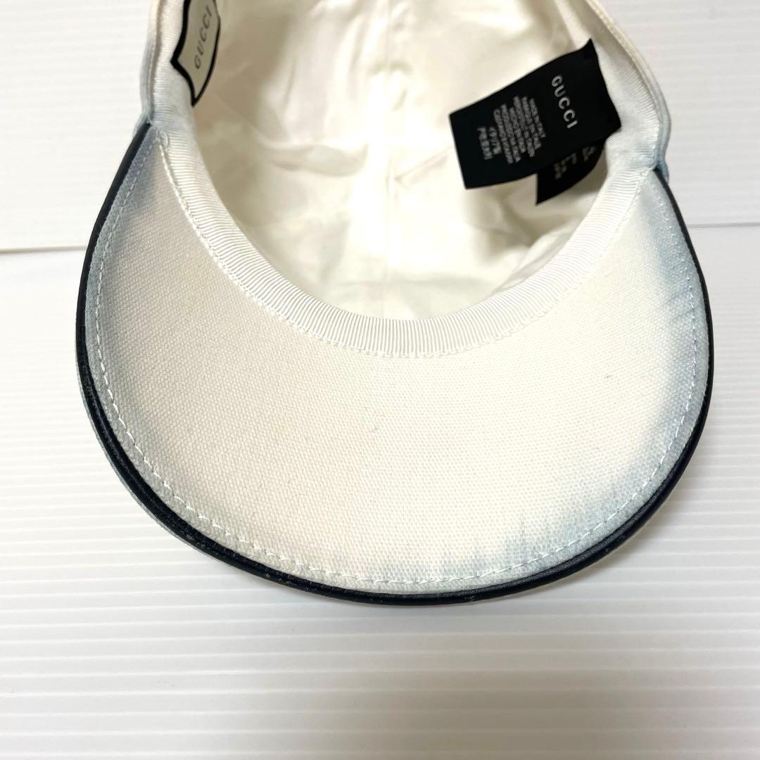 ✅ グッチ GUCCI キャップ 帽子 387554 白 ホワイト