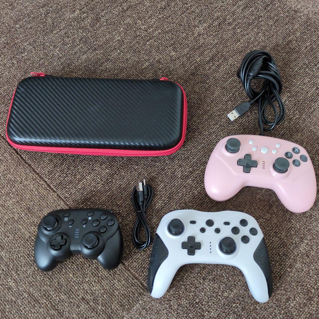 Nintendo Switch 箱付 持ち運びケース、別途購入コントローラー付