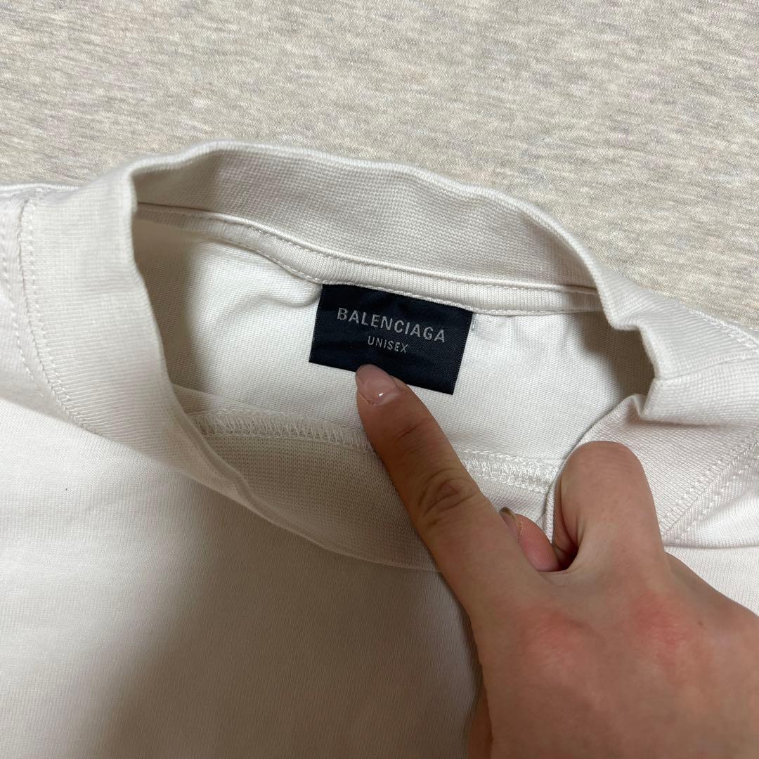 BALENCIAGA ロゴホワイト Tシャツ UNISEX