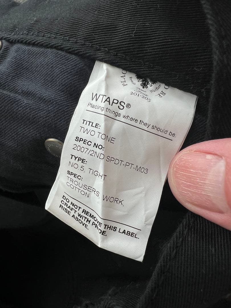 未使用WTAPS 07 2nd NO.5 TIGHT TROUSERS Mサイズ