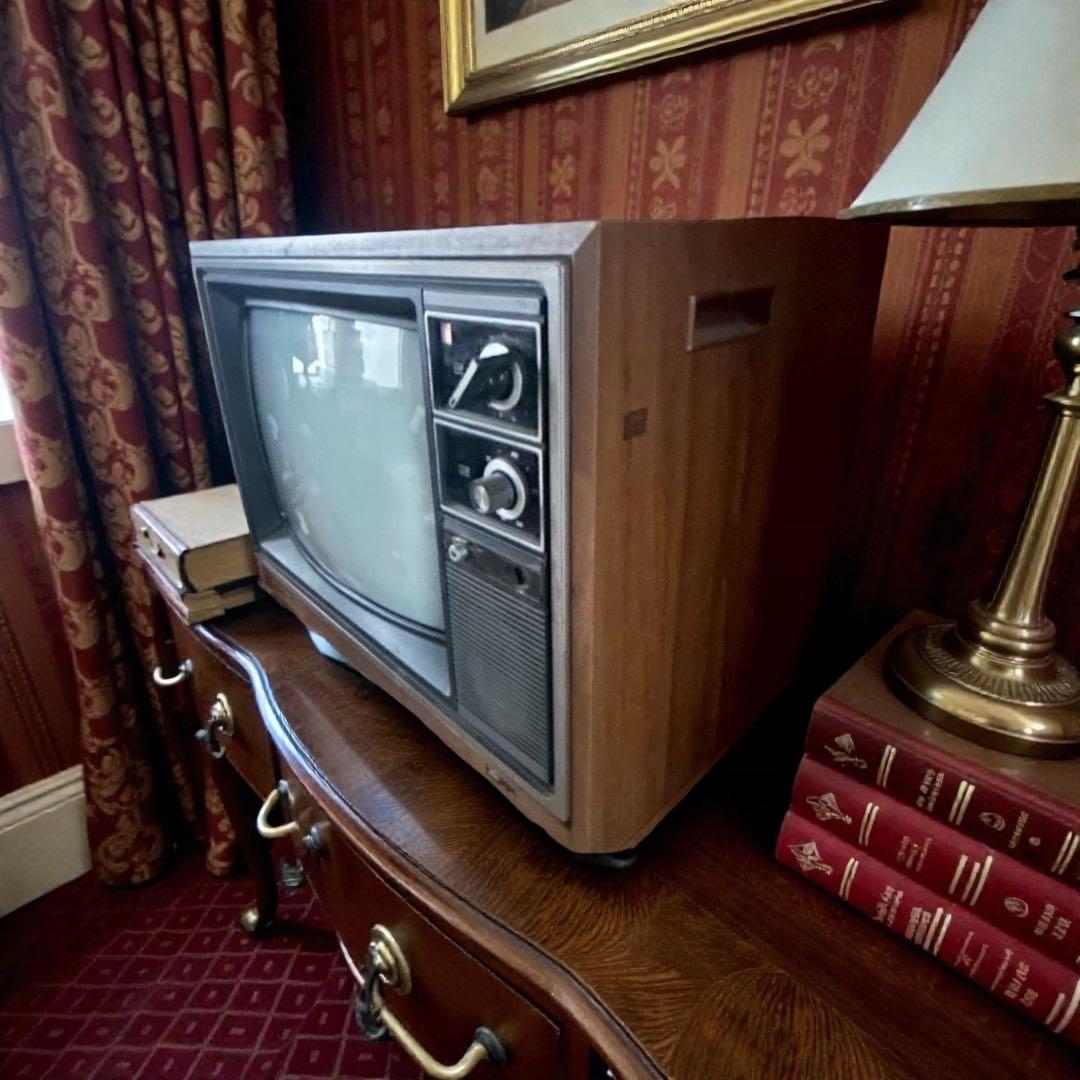 【希少】 昭和レトロ Panasonic ブラウン管テレビ パナカラー 木製