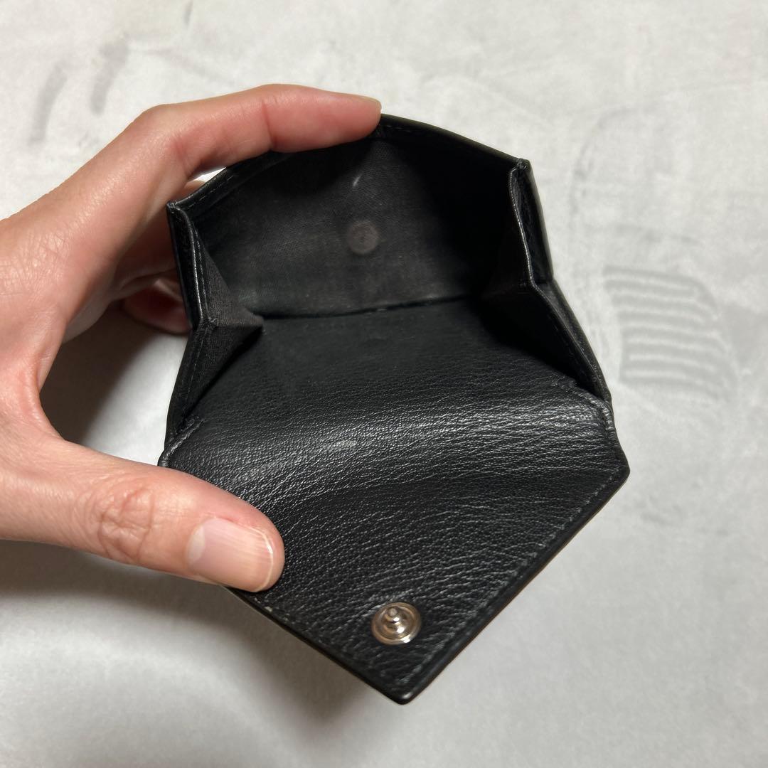 【美品】 BALENCIAGA バレンシアガ ペーパー ミニ ウォレット 黒