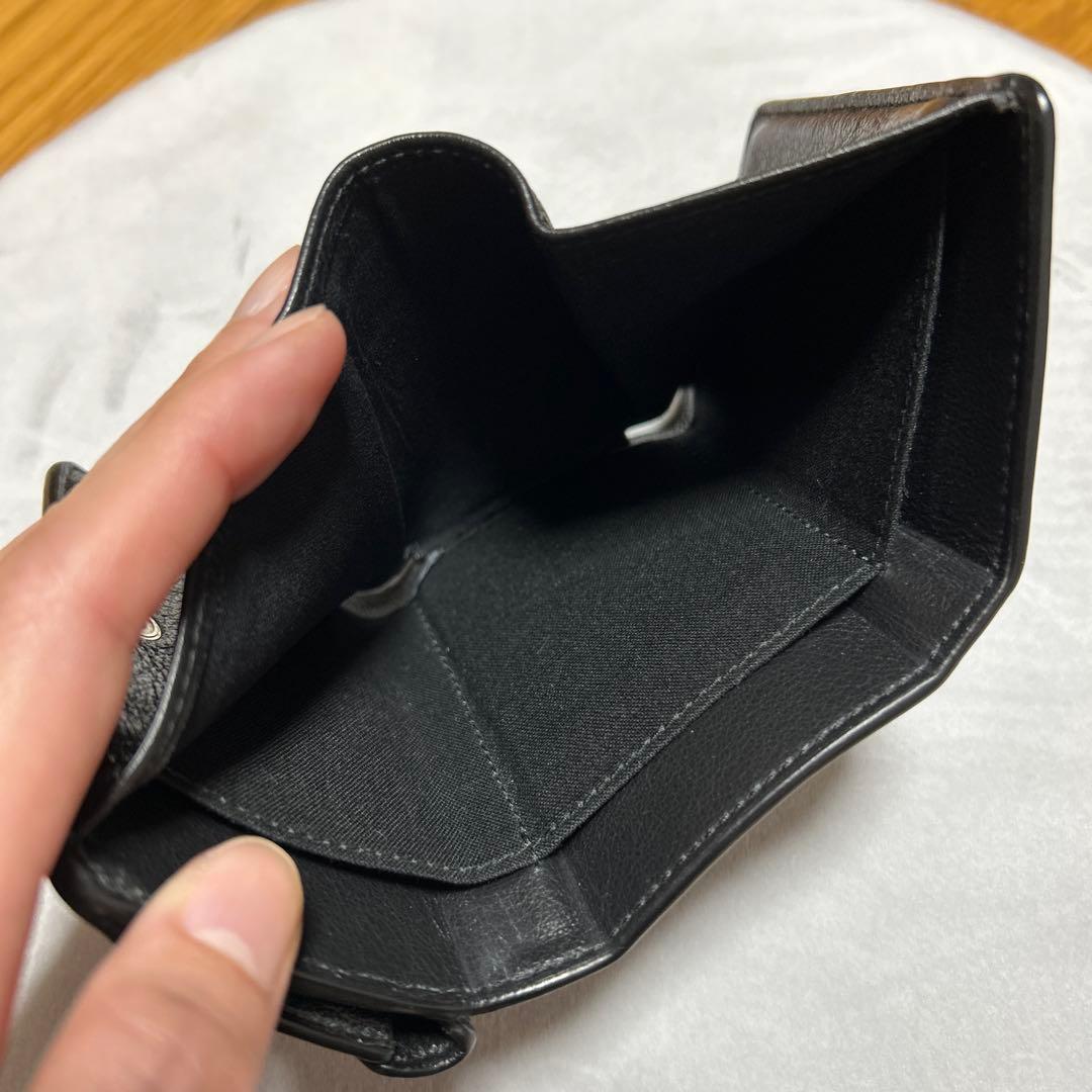 【美品】 BALENCIAGA バレンシアガ ペーパー ミニ ウォレット 黒