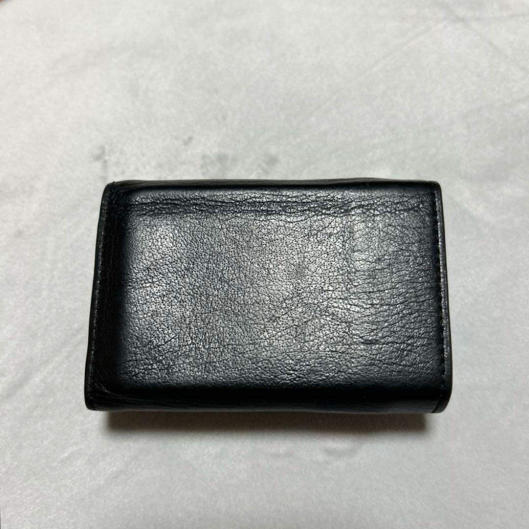 【美品】 BALENCIAGA バレンシアガ ペーパー ミニ ウォレット 黒