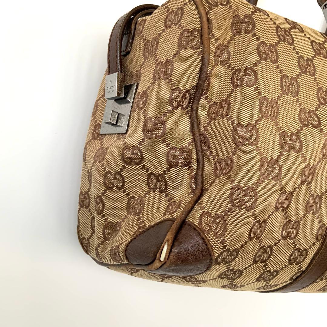 MI5882 GUCCI グッチ シェリーライン ボストンバッグ キャンバス